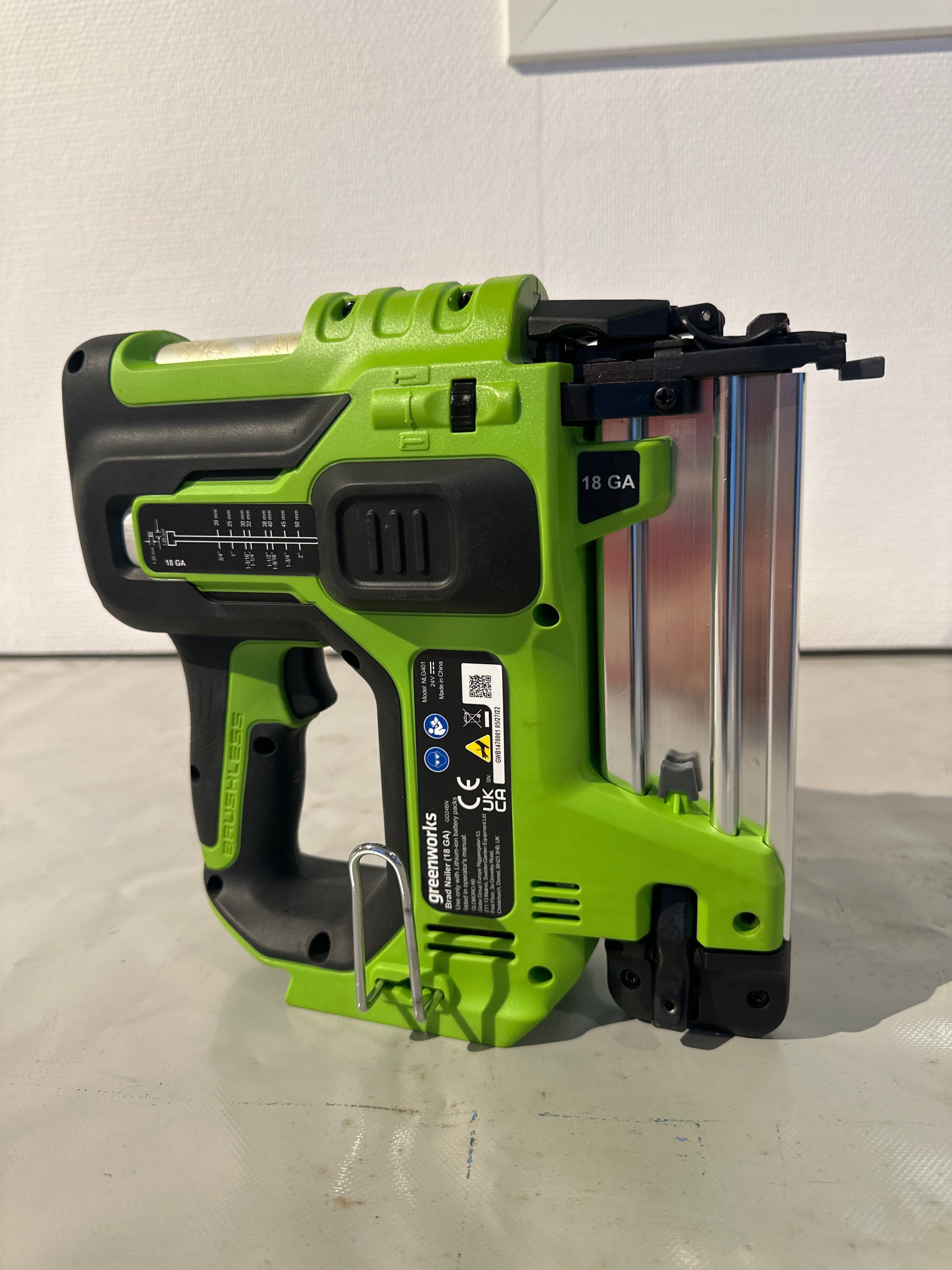 Greenworks Brad Nailer 18GA – Batteridriven Dyckertpistol